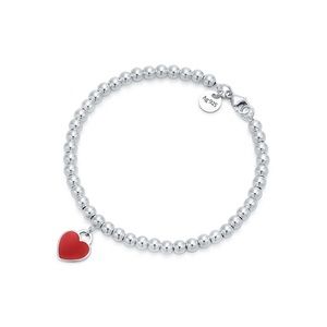 ♥️ Tiffany & Co: Authentic Red Heart Tag Bead Bracelet ♥️